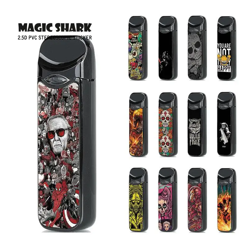 Magic Shark Leaf Flash Man супергерой Гарфилд Звездные войны Череп ПВХ наклейка пленка для