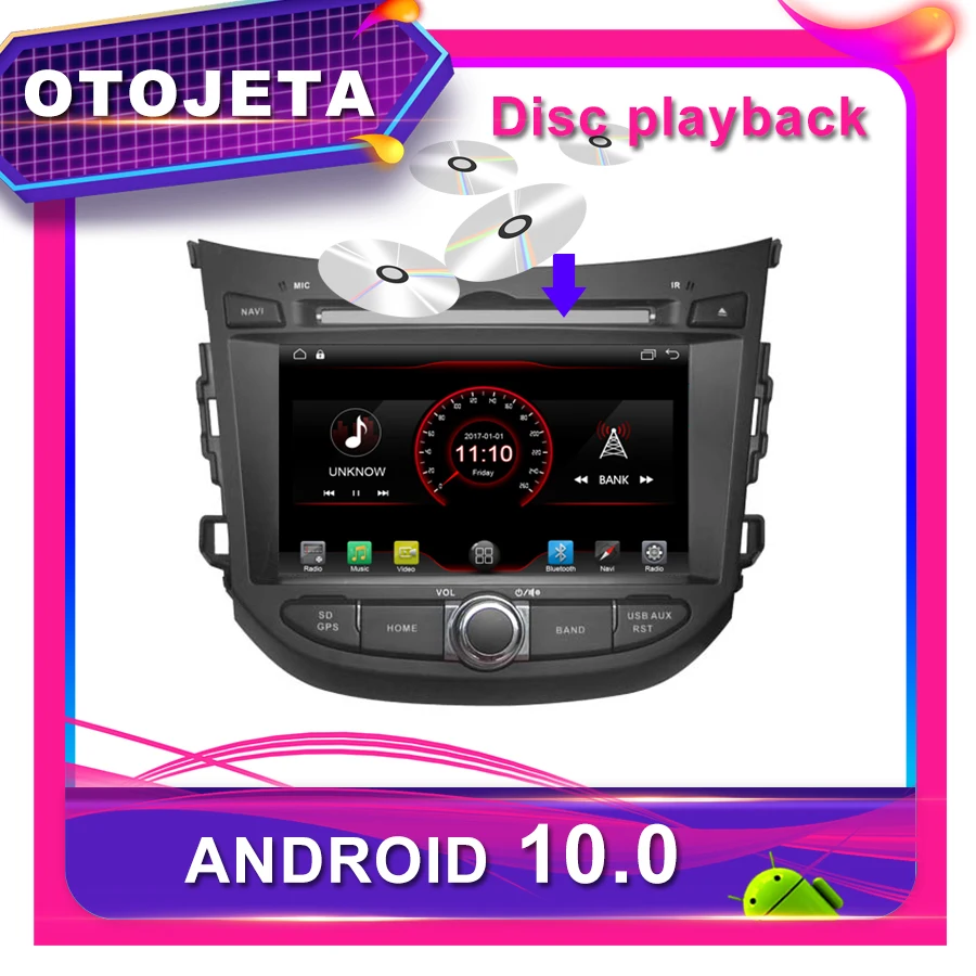 OTOJETA Автомобильный DVD Android 10 0 gps для HYUNDAI HB20 7 дюймов Радио плеер мультимедийная