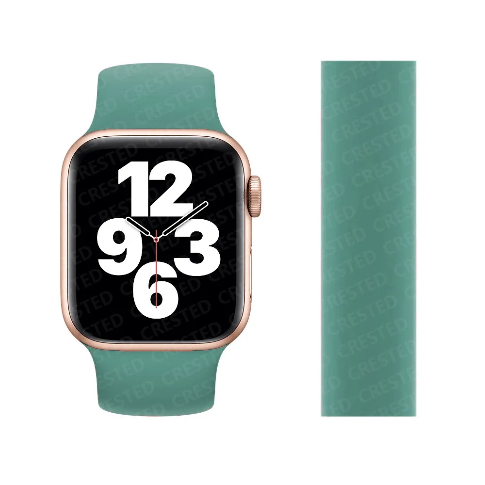 

Ремешок Solo Loop для Apple Watch Band 44 мм 40 мм 38 мм 42 мм 41 мм 45 мм, эластичный силиконовый браслет для iwatch series 7/5/4/SE/6 /3/21