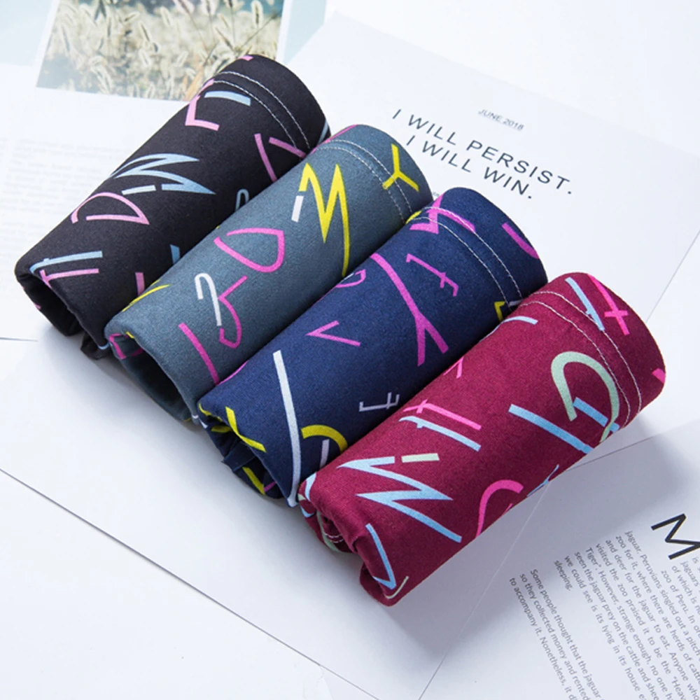 4 шт. мужские трусы боксеры мужское нижнее белье дышащие Однотонные удобные