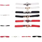 1 шт., широкие пояса с цветочным узором, пояс для платья, женский эластичный пояс с металлической цветочной пряжкой, эластичный широкий пояс