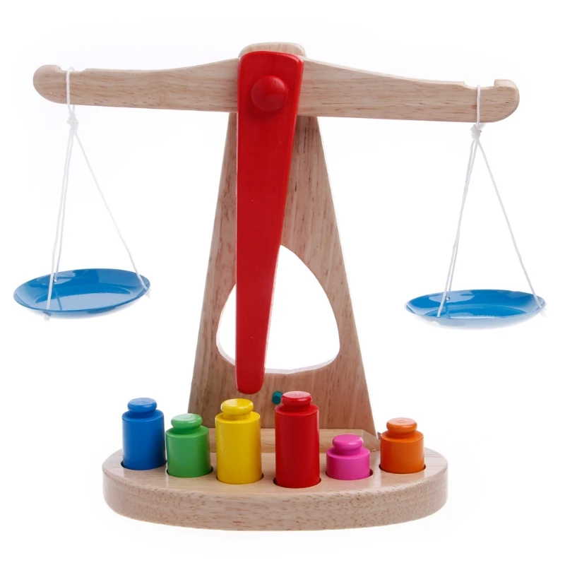 

Новинка 2021, развивающая игрушка Монтессори для детей, весы для раннего развития, забавная игра для баланса, деревянная игрушка