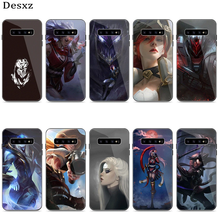 Чехол для телефона Стекло samsung A10 A20 A30 A40 A50 A60 A70 S7 край S8 S9 S10 плюс League Of Legends