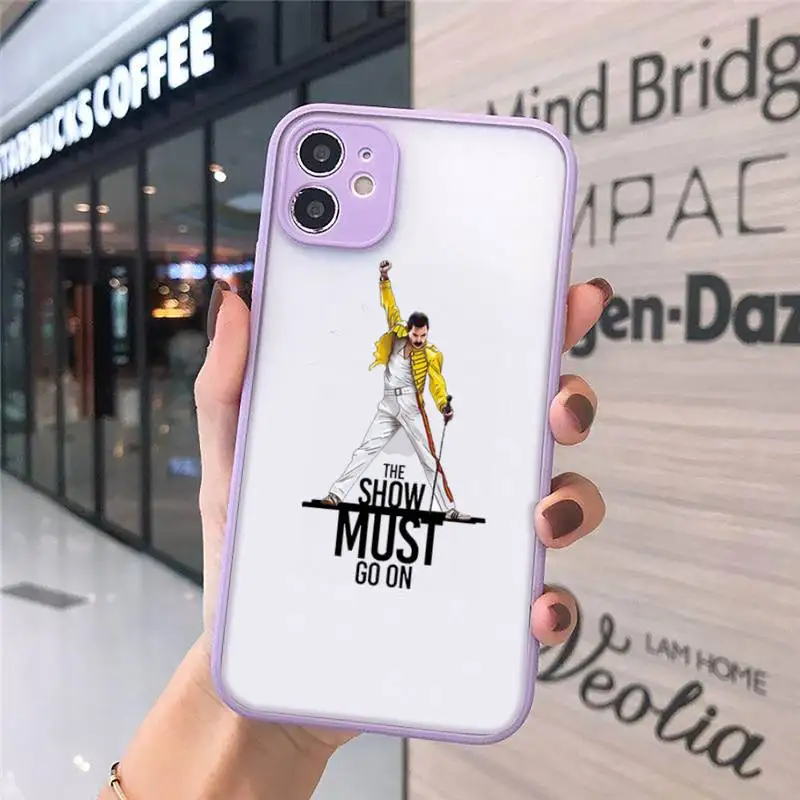 

Freddie Mercury Queen band Phone Cases matte transparent For iphone 7 8 11 12 plus mini x xs xr pro max cover