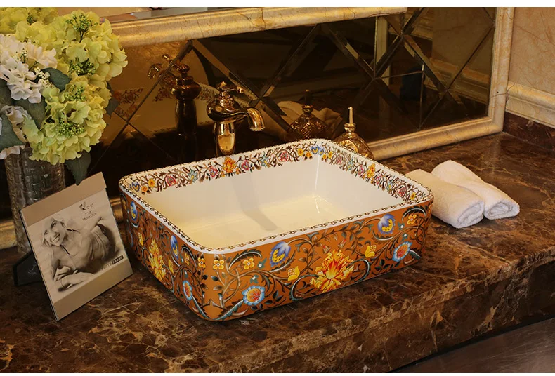 Красочная синяя и искусственная кожа комод для ванной раковина чаша столешница