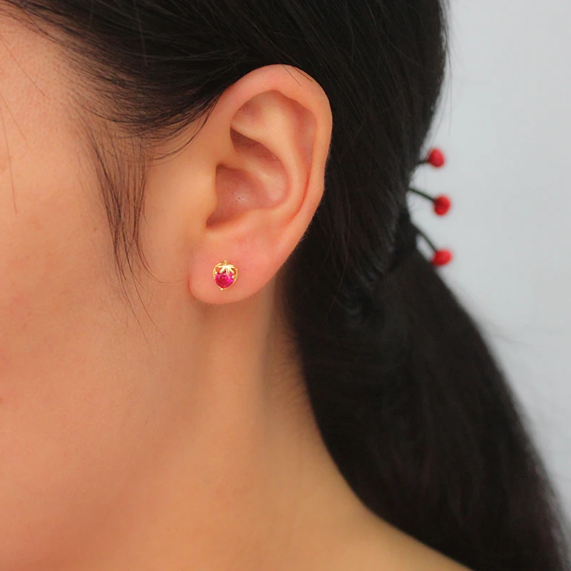 Trustdavis 925 пробы серебряные милые сверкающие розовые серьги гвоздики с фианитами в