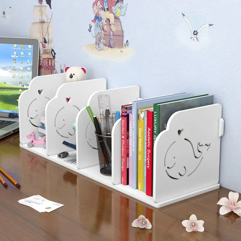 

Hollow Book Storage Rack Wooden Office Desktop File Shelf Information Magazine Storage Holder Living Room Table Book Stand