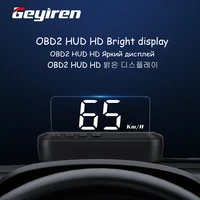 c100 hud display intelligent alarm system universal windshield projector driving safety obd2 overspeed warning
