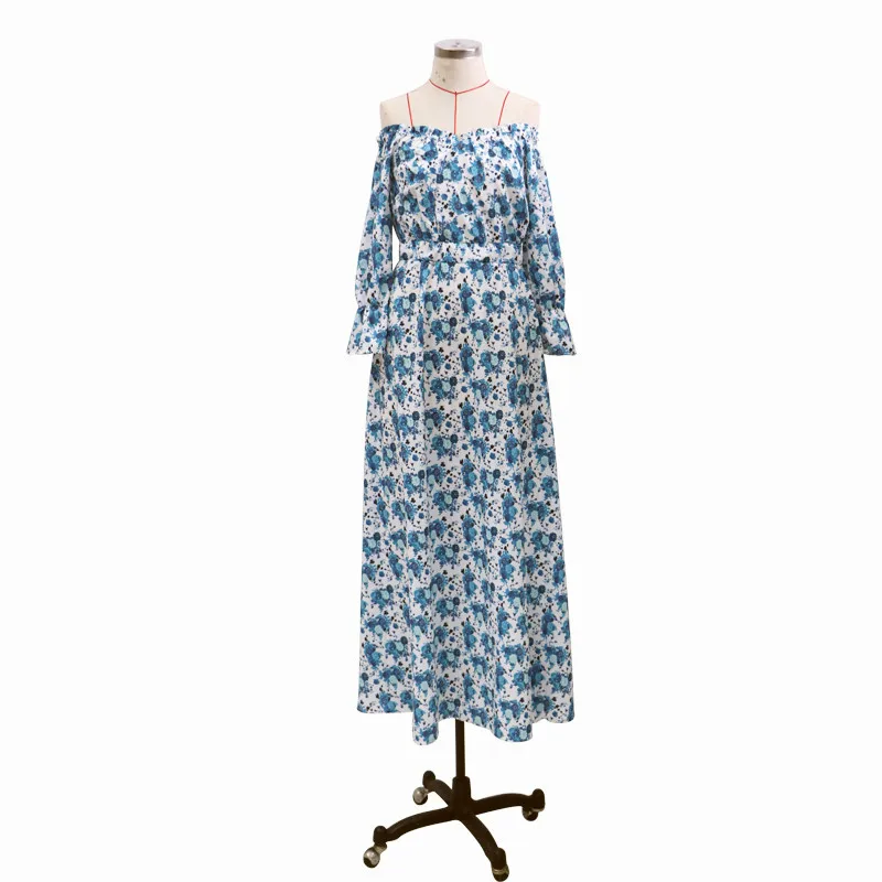 Женское пляжное платье в стиле бохо белое шифоновое с открытыми плечами и