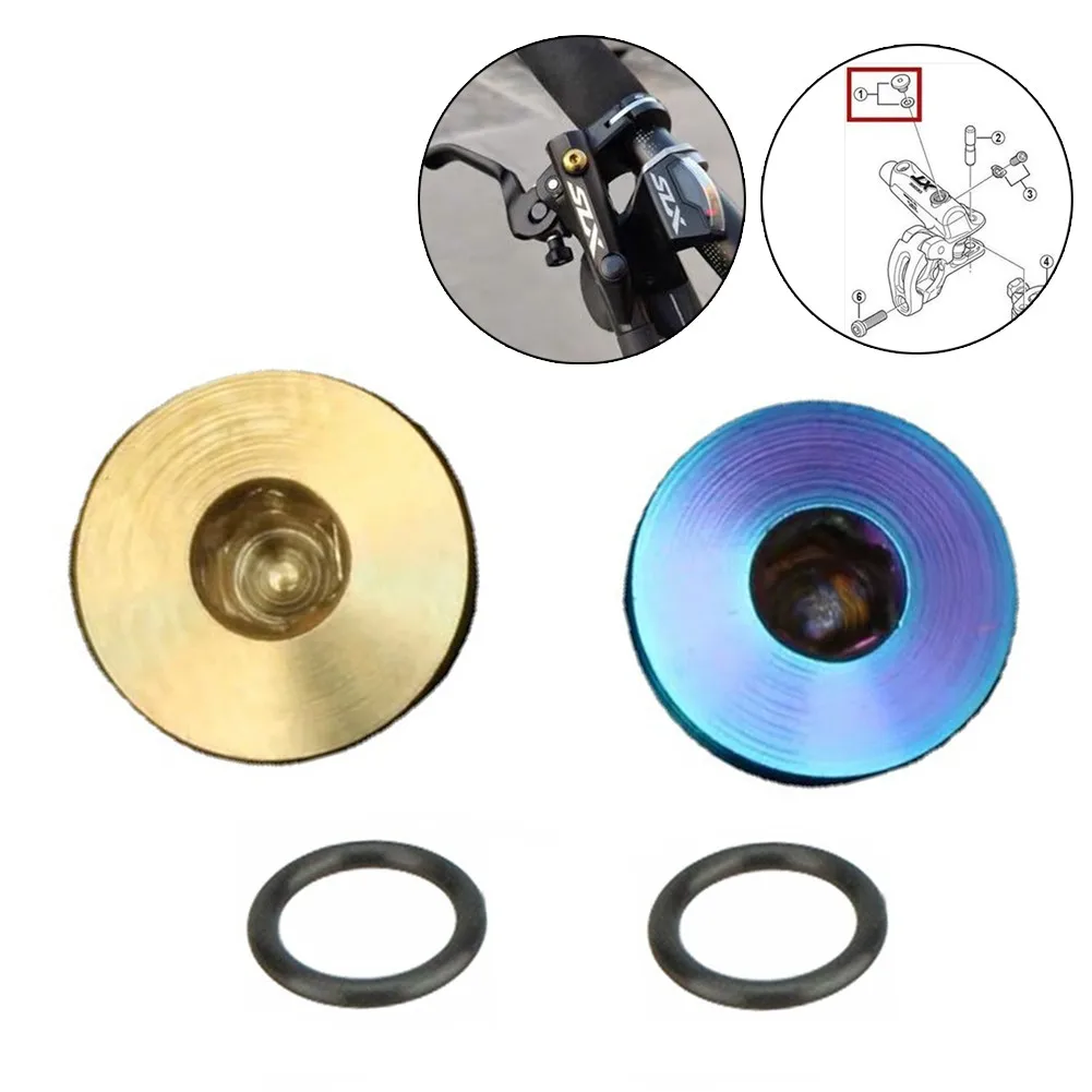 

Bicycle Bleed Titanium Alloy Screw O-Ring For Bike 8.85mm/10mm Outer Diameter Split Oil Filling Oiler Cover For-Shimano XT/SLX