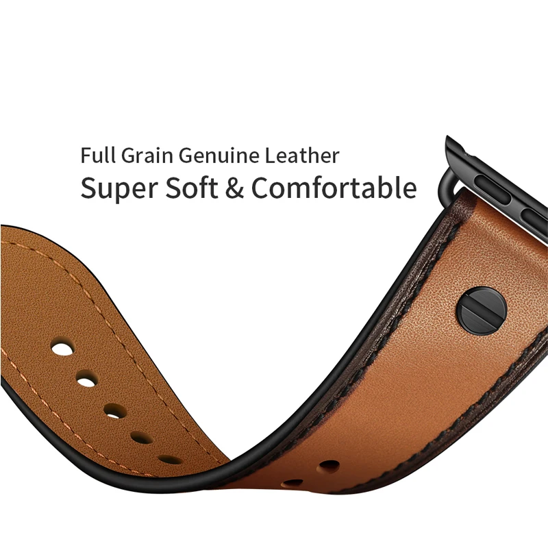 

Royal Leather Strap for Apple Watch Band 44mm 42mm 40mm 38mm Iwatch Bracelet Series 5/4/3/2/1 Noble Watchband Accessories