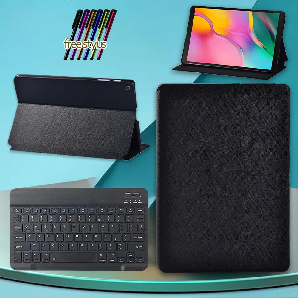 

Чехол для планшета Samsung Galaxy Tab A 10,1 2019, T510, T515, противоударный чехол + Беспроводная Bluetooth клавиатура + Бесплатный стилус