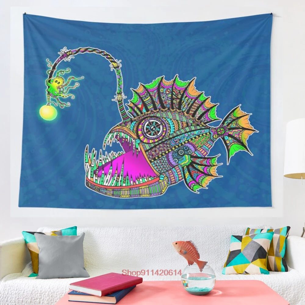 

Электрический англер, украшение для дома в спальню, Новогодняя вечеринка, большой размер, гобелен, настенный гобелен