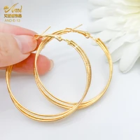 50mm fashion hoop earrings for women simple circle earrings statement big circle gold color loop earrings jewelry