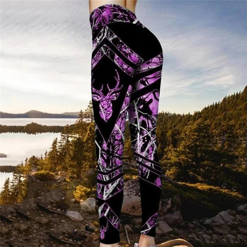 

Fashion Printed Slim Leggings Ladies High Waist Elasticity Leggins Lady Breathable Pants Push Up Strength Leggings Femme