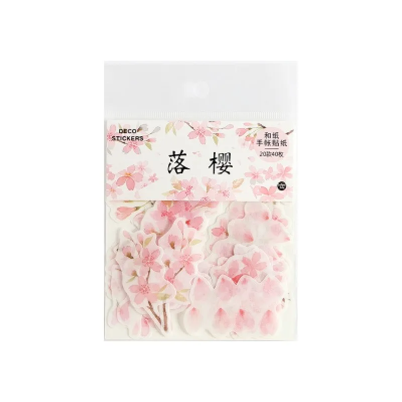 

Канцтовары, 40, шт./пакет, бумага с цветком вишни Fuji, наклейки для скрапбукинга DIY, украшение для дневника, товары для дома