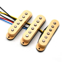 alnico 5 single coil staggered top fiber bobbin pickup electric guitar pickup neckmiddlebridge 505052mm for fd guitar yellow