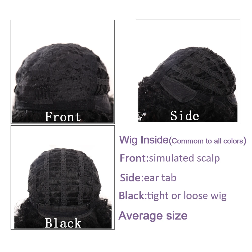 WEILAI афро кудрявый парик 130% плотность короткие термостойкие парики для