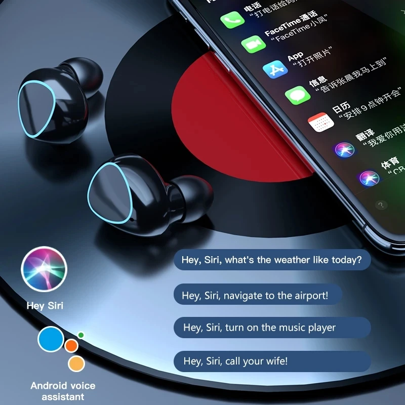 

M10 Wireless Headphones Bluetooth 5.1 Call Earphones TWS HIFI Mini Earbuds Sports Running Headset Support IOS/Android Phones