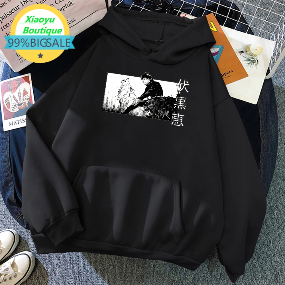 

Fushiguro Megumi Comics Jujutsu Kaisen Mens Clothing Cartoons Street Hoodie Casual Crewneck Hoody O-Neck Pullover Men Hoodies