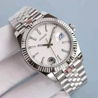 luxury brand 40mm mens watch automatic miyota8215 mechanical sapphire glass white dial mens clock 316l stainless steel