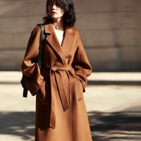 classic coat double faced cashmere coat woolen coat female wavy cashmere coat winter coat women