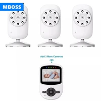 2 4 inch wireless video baby monitor with 3 camerasnight visiontemperature sensor lullabytwo way call function
