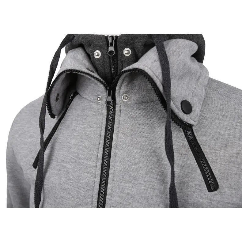 

Men's coat spring and summer hooded color matching top casual outdoor men's wear