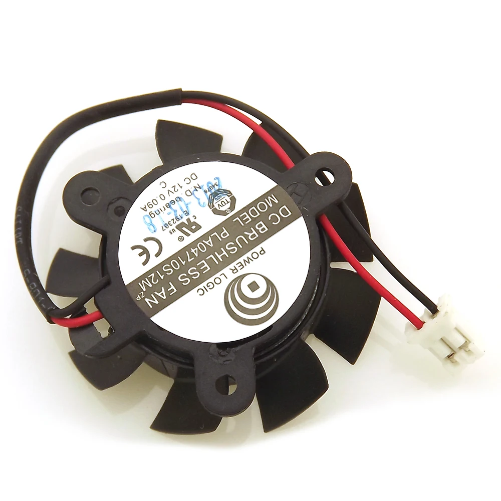 

PLA04710S12L PLA04710S12M DC12V 0.09A 37mm 25x25x25mm 4010 Graphics Card Cooling Fan 2Pin