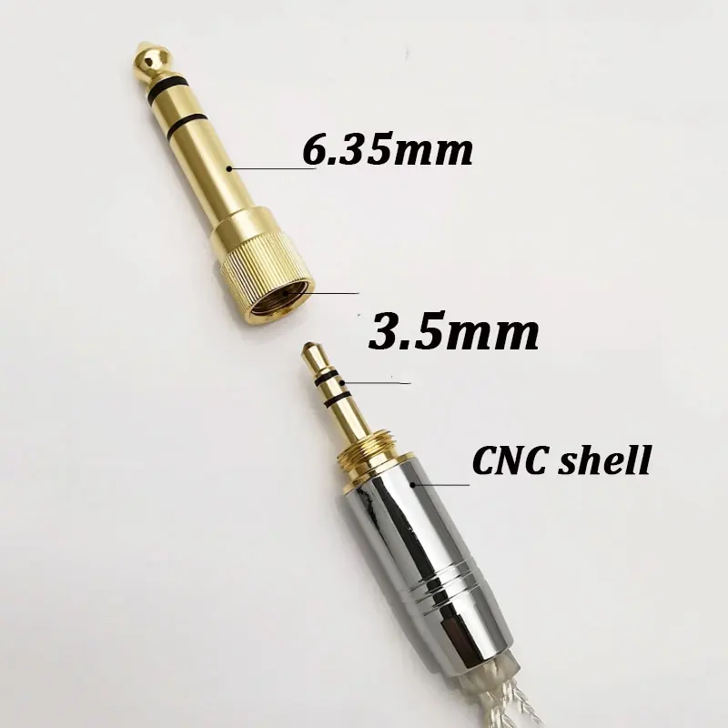 

New 8 strand High-end silver-plated copper Cable For Sennheiser HD580 HD600 HD650 HD700 HD660S 6.35mm to 3.5mm Earphone Cable