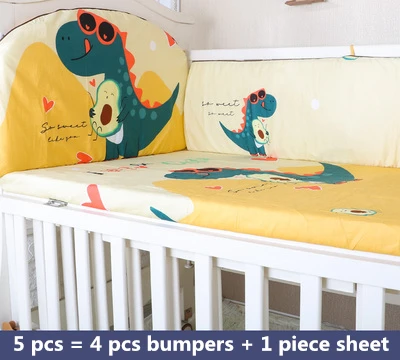 

Comforter Bedding Sets For Baby 5 pcs/set Thickening Baby Bed Bumper Protector Baby Bedding Set Includes Bed Sheet Cotton Bumper