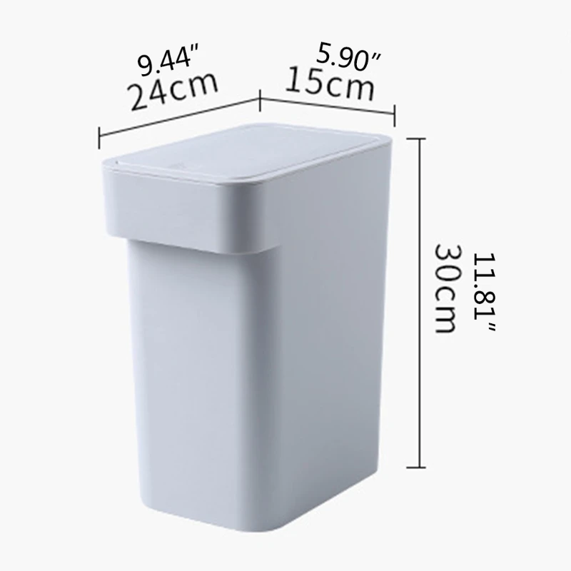 Бытовая дверца шкафа маленькая квадратная корзина для мусора с раздвижной