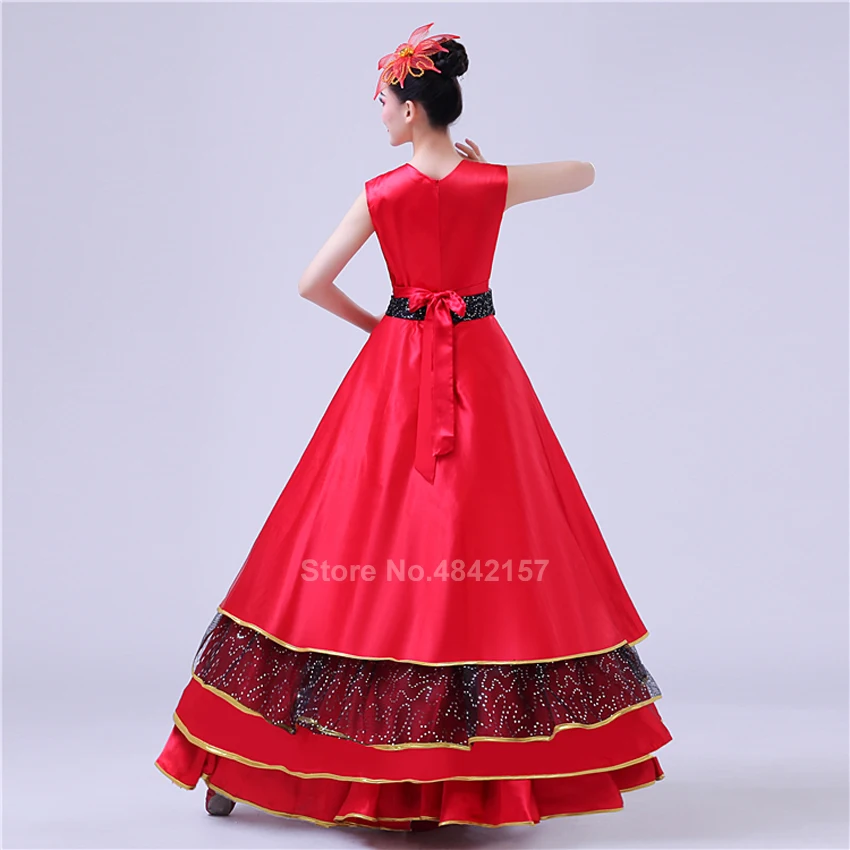 Женское Платье Фламенко с длинным рукавом и кружевом 360 градусов|Фламенко| |