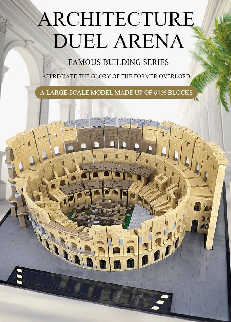 

Форма KING MOC уличная архитектура колоссаумы наборы моделей строительные блоки сборные Кирпичи Детские игрушки «сделай сам» рождественские ...