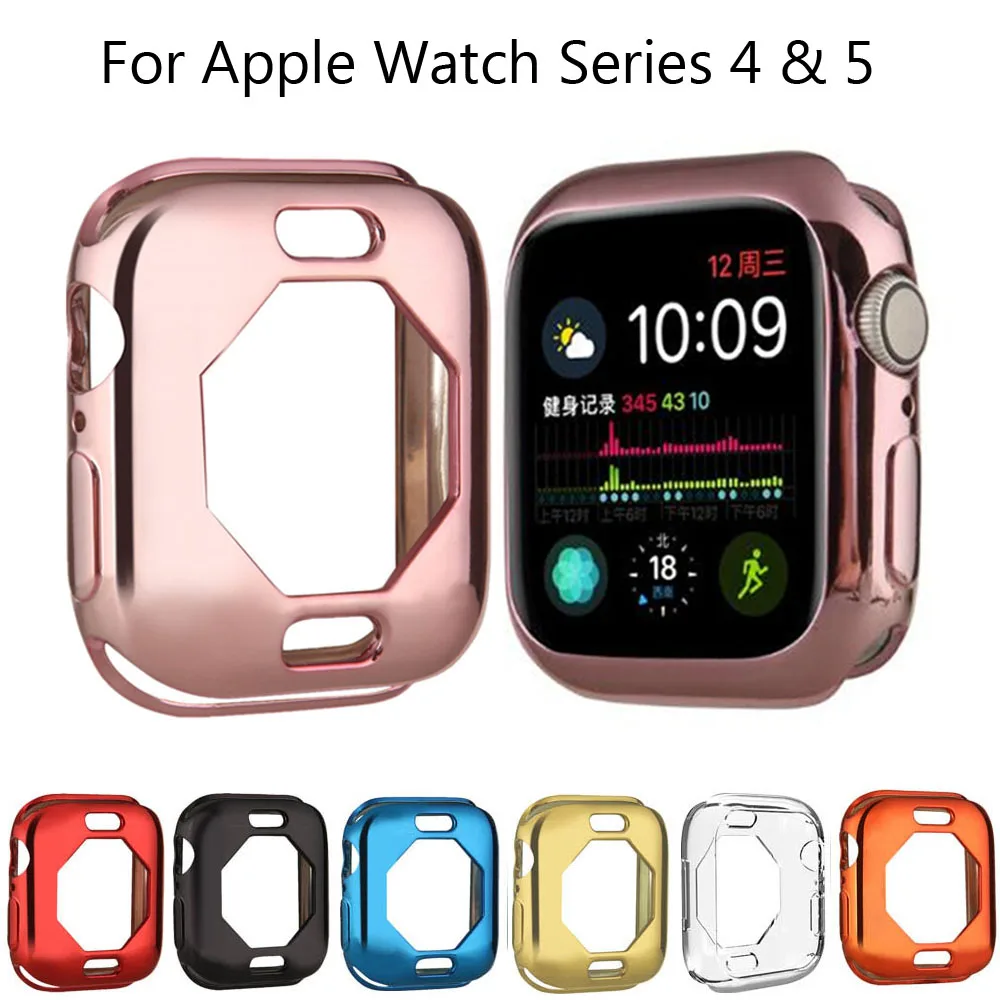 Полный защитный силиконовый мягкий чехол для Apple Watch iWatch серии 4 серии 5 покрытие 44 мм 40 мм покрытие ТПУ чехол