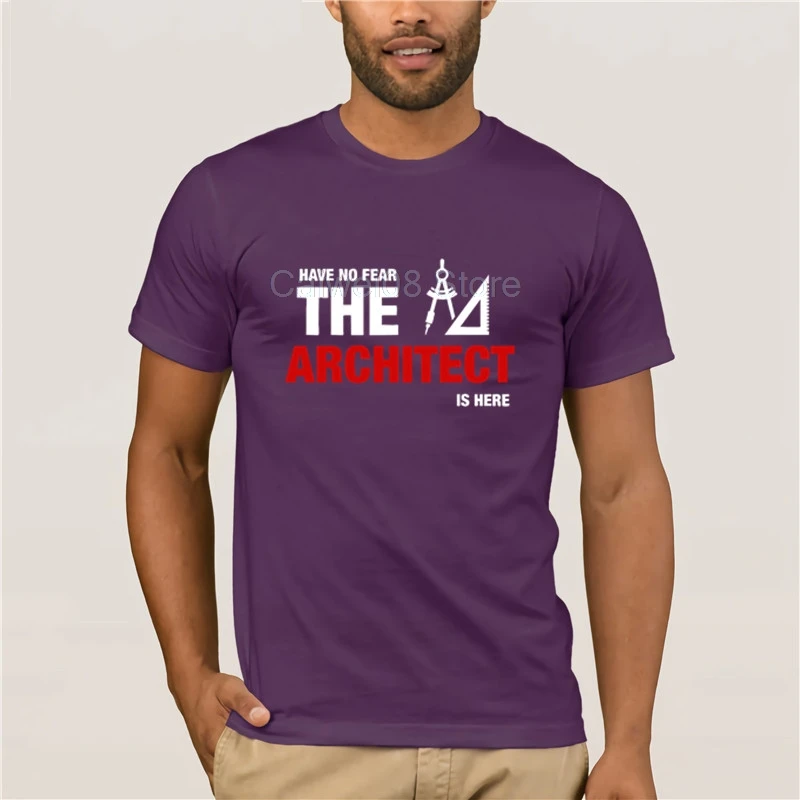 

Fashion summer T-shirt Have No Fear The Architect Is 100% Cotton Neck Man's Comfortable quality fashion short sleeve men tshirt