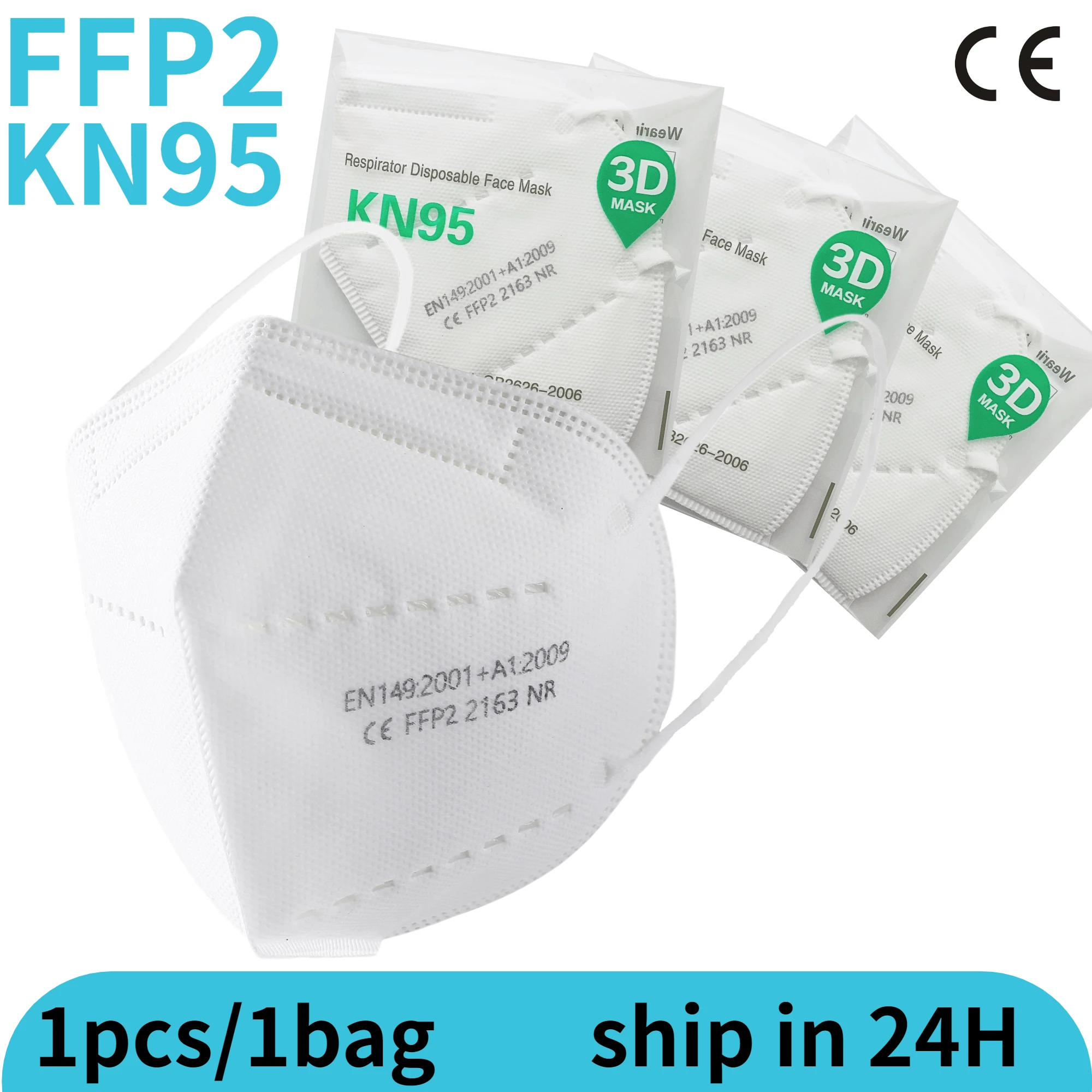 Индивидуальная упаковка 5 Слои Ffp2mask респиратор KN95 Mascarillas ffp2reutilizable защитные маски