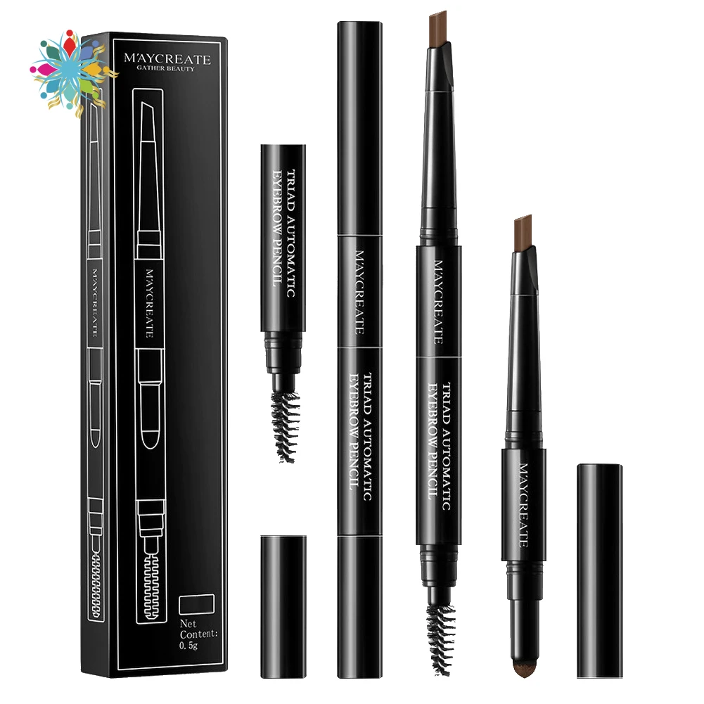 MayCreate 3 в 1 Набор бровей для женщин Водостойкий карандаш Кисть Для Пудры Пигмент