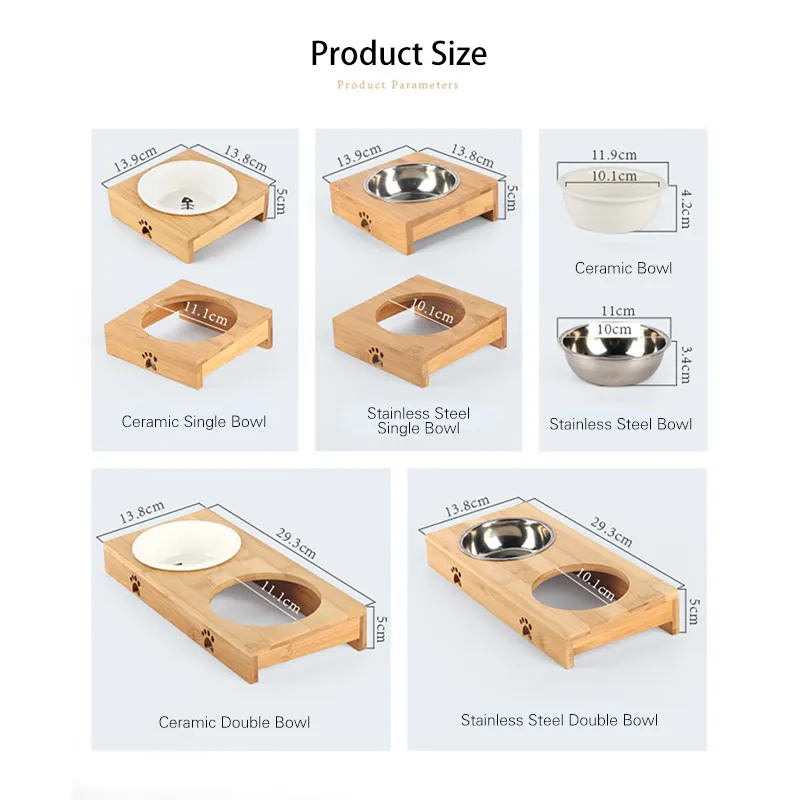 Новая популярная керамическая миска для кормления и воды из нержавеющей стали с