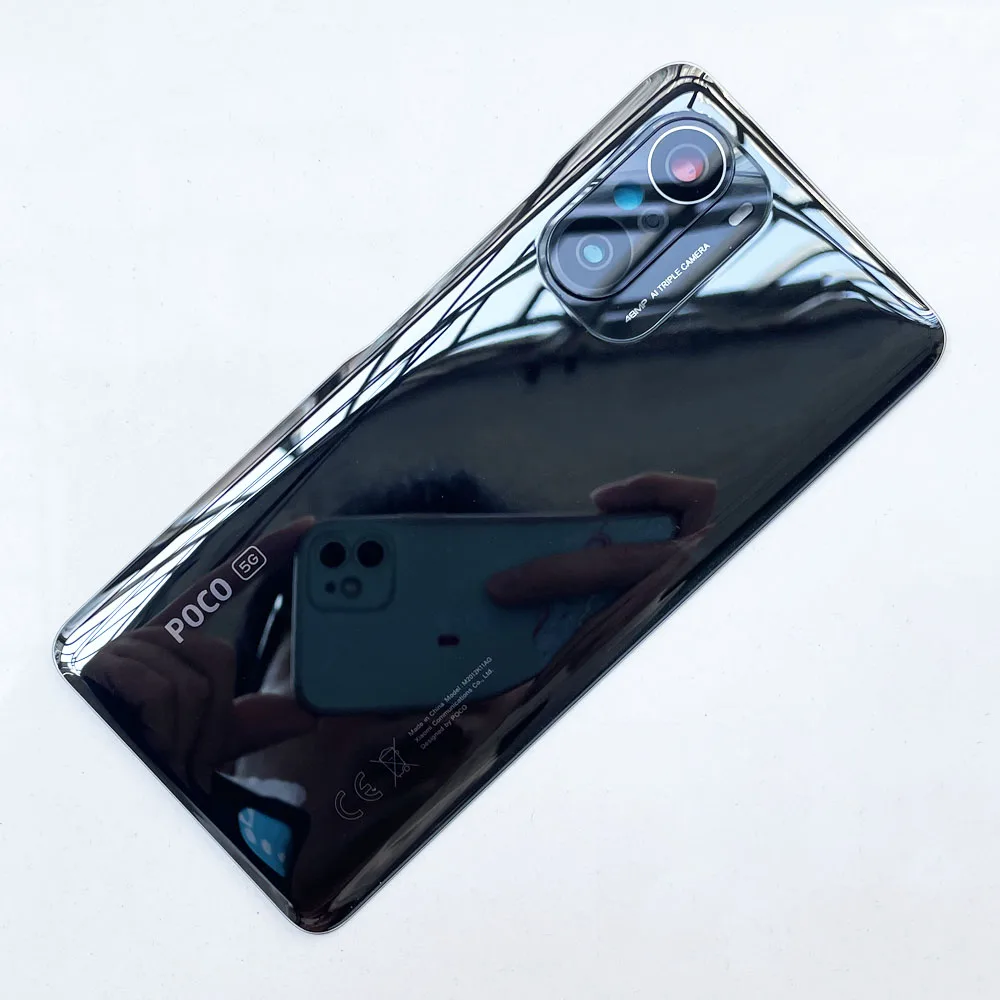 Оригинальная Задняя стеклянная крышка Poco F3 для Xiaomi задняя дверь сменный жесткий