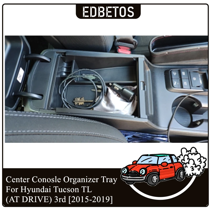 Tucson TL AT DRIVE 3rd 2015 2016 2017 2018 2019 центр Conosle Органайзер лоток аксессуары для Hyundai