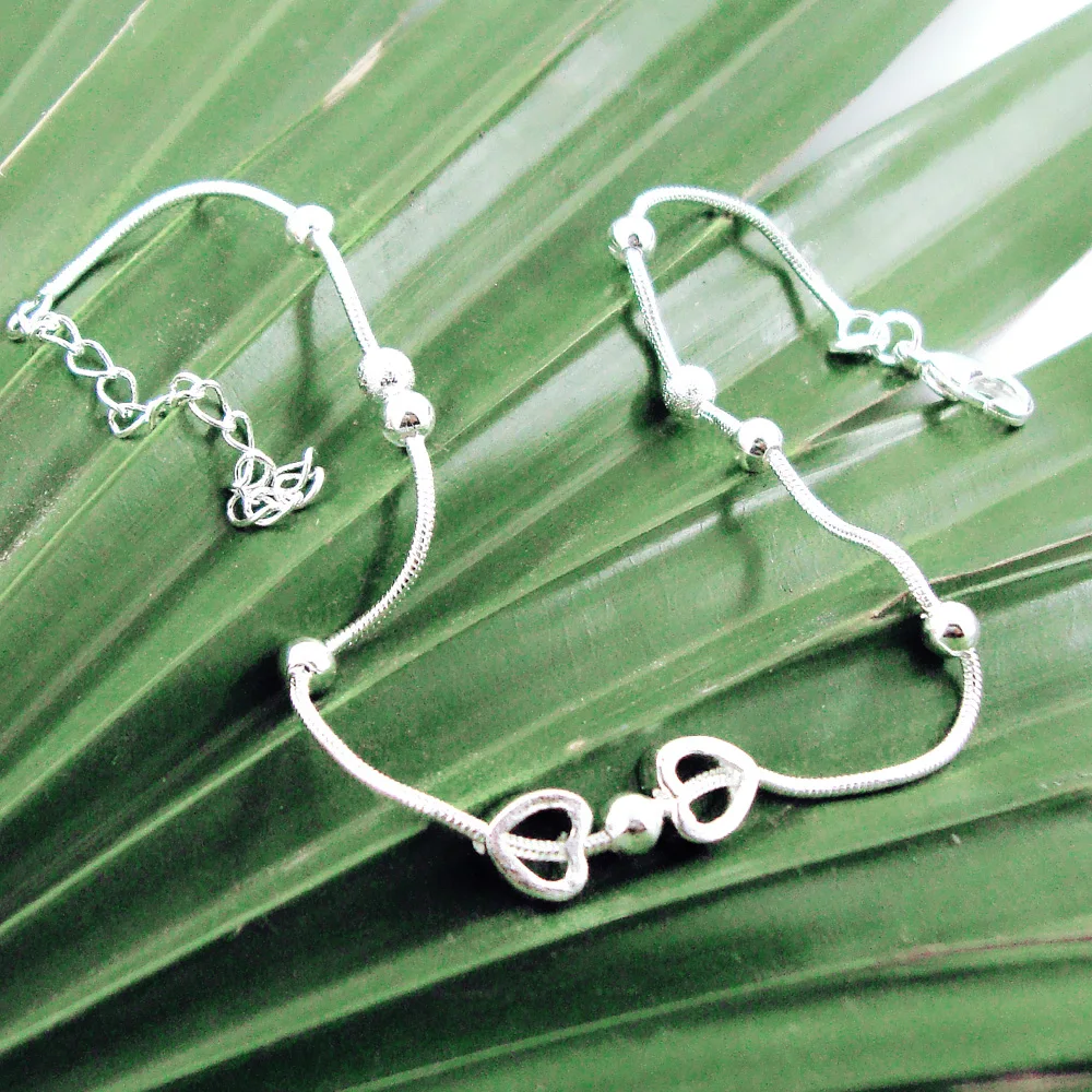 Браслет на ногу женский из серебра 100% пробы 25 см|Анклеты| |