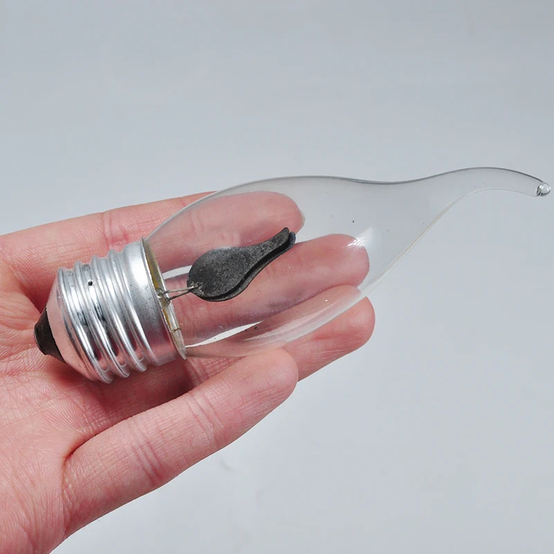 10 шт. светодиодные лампы E14 E27 Edison led лампачки со пламени в форме свечи светильник