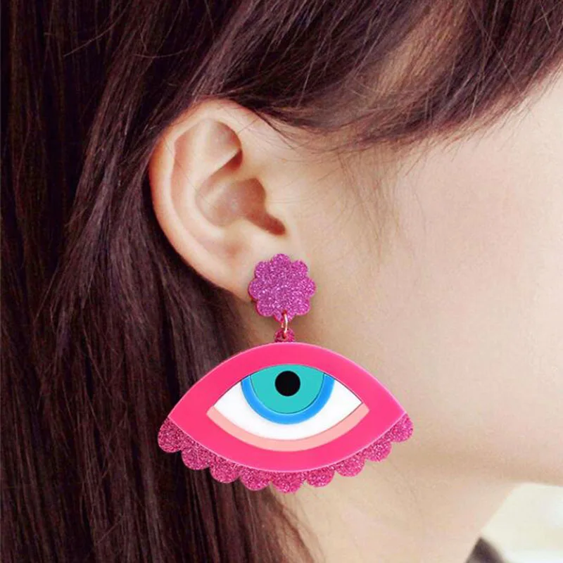 

Fashion Acrylic Angel eyes Girl Women earrings Chirstmas Party Accessory