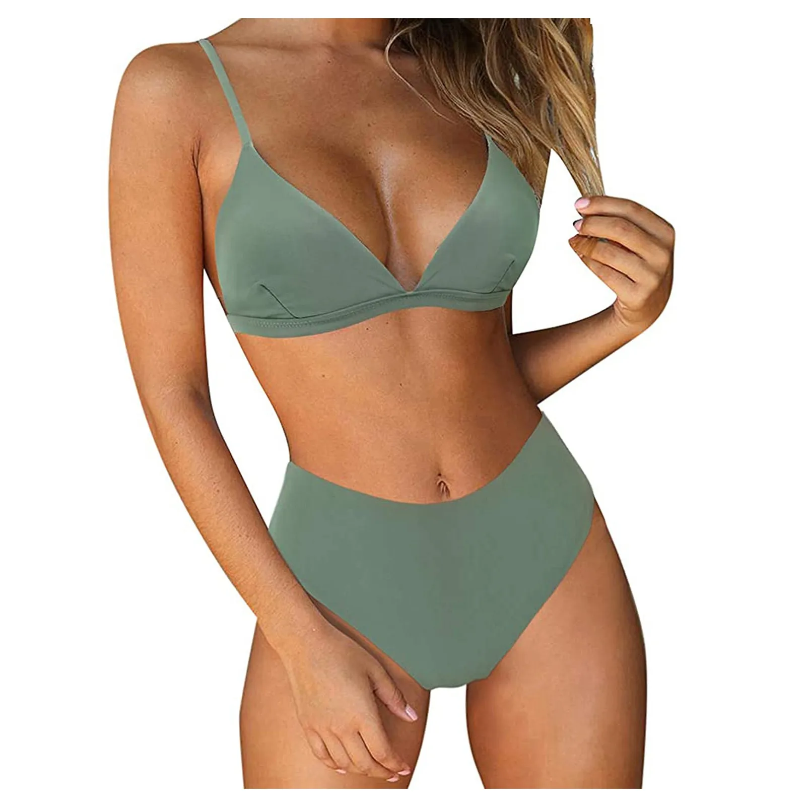 

Women Bandage Bikini 2pcs Set Push-up Animal Print Leopard High Waist Beach Swimsuit bandeau Padded Bra Bathing Suit Swimwear