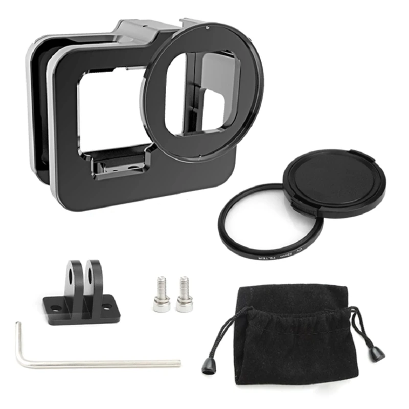 

for gopro- Hero 9 Cage Plastic Frame Case Protective Housing Cold Shoe Mount