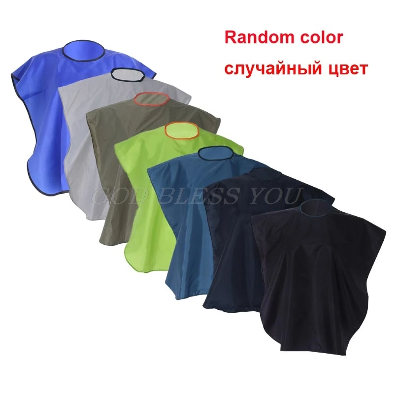 Random color Короткая квадратная Водонепроницаемая Парикмахерская, салон парикмахерский халат накидка случайный цвет - Цвет: Random color
