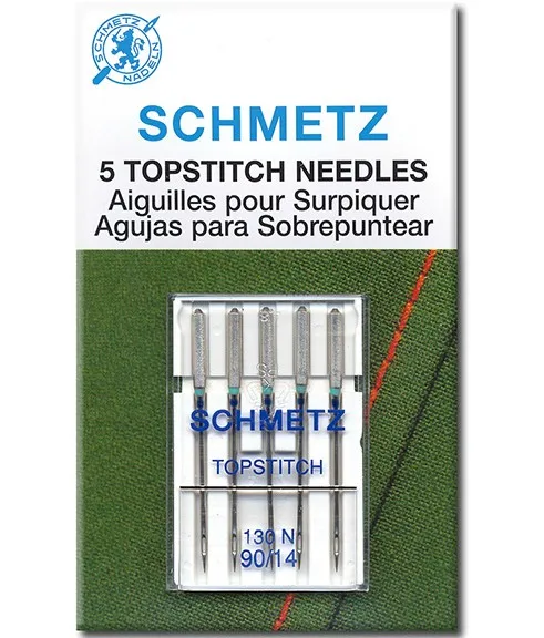 topstitch 16 SCHMETZ стрейч, quliting, иглы золотая вышивка, кожа, металлик, Джерси для певицы juki Brother bernina pfaff elna janome - Цвет: topstitch 16