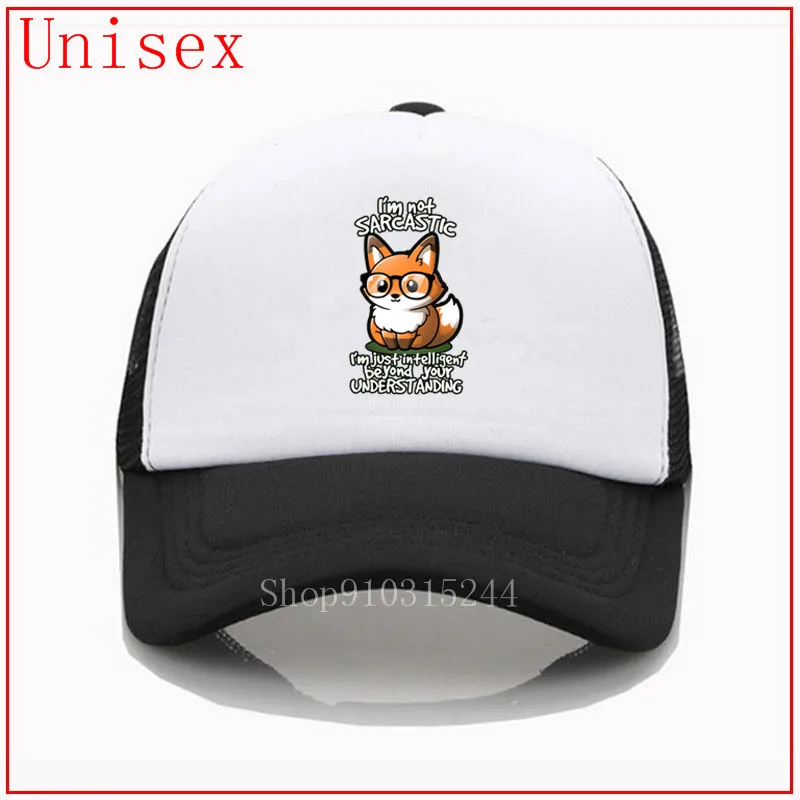 pun fox sarcasm sarcastic nerd smart joke white woman bucket hats panama hat fashion Custom newest Fashion | Аксессуары для одежды