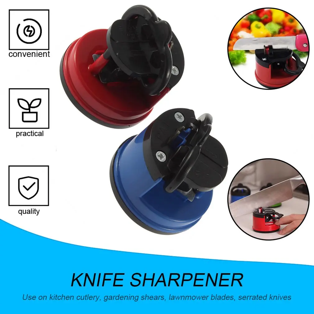 

2 Colors Scissors Grinder Secure Knife Sharpener Suction Chef Pad Kitchen Sharpening Tool Free Drop Shipping Hot New